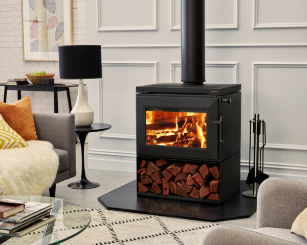 Saxon Blackwood with Wood Storage Freestanding Wood Heater - Image 2